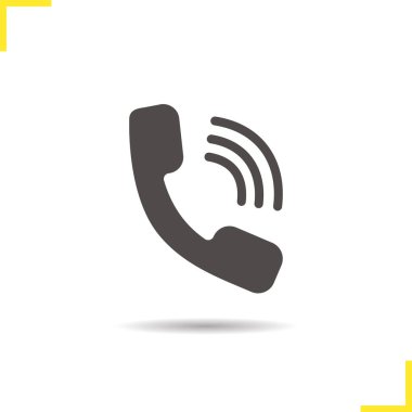 Telefon simgesi. Alt gölge 