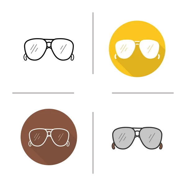 Icono de gafas simples — Vector de stock
