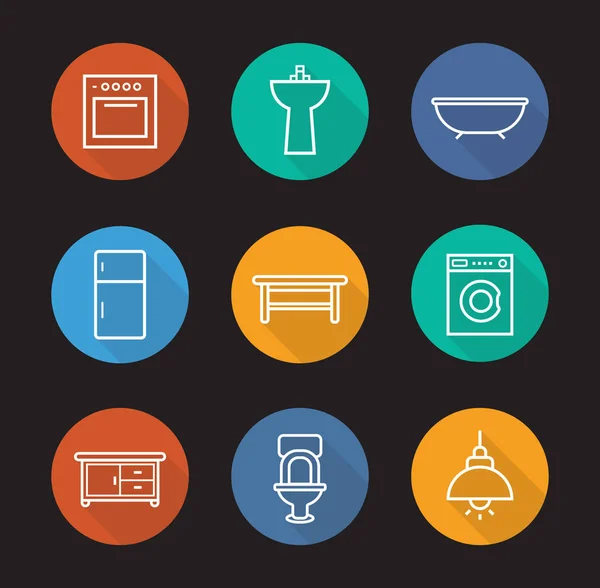 Home appliances web icons — Stock Vector