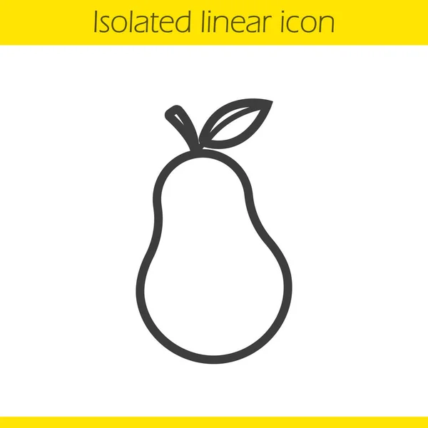 Icona lineare della pera . — Vettoriale Stock
