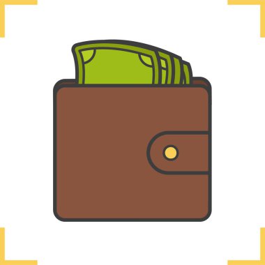 M-cüzdan para renk simgesi ile