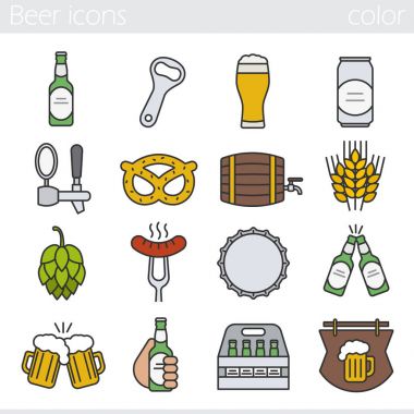 Beer color icons set