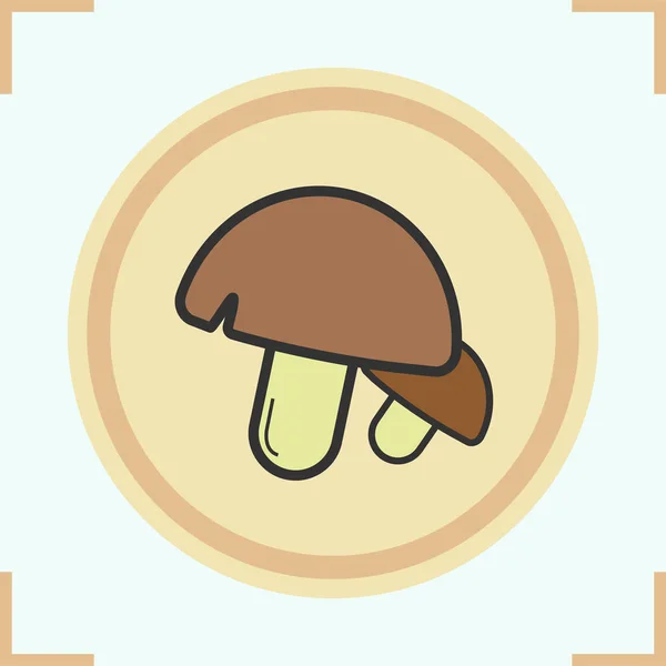 Pictogram van de kleur van de paddestoelen — Stockvector