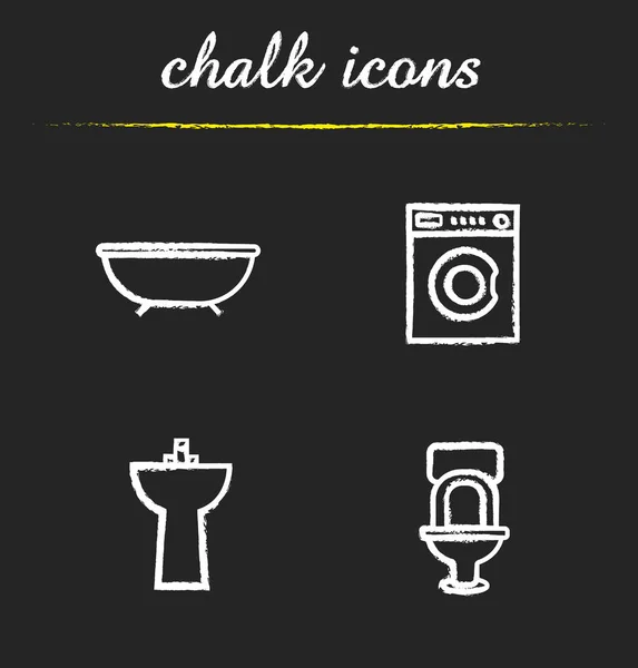 Banyo iç Icons set — Stok Vektör