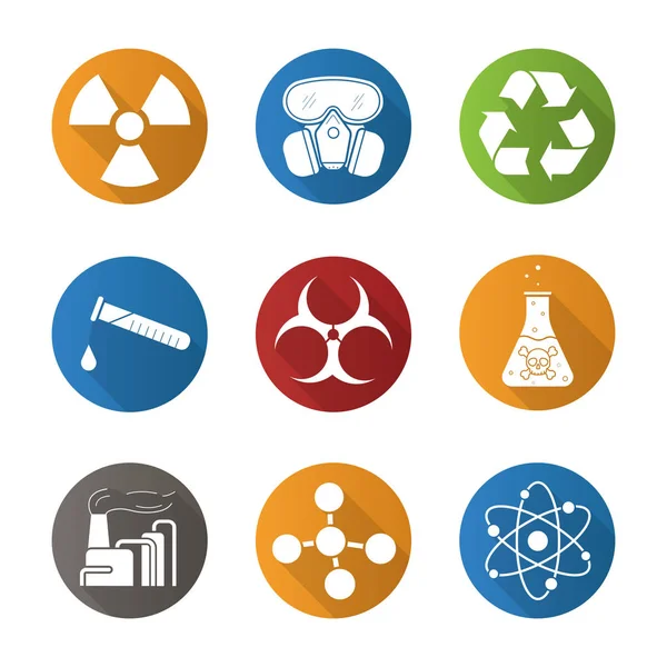 Conjunto de ícones da indústria química —  Vetores de Stock