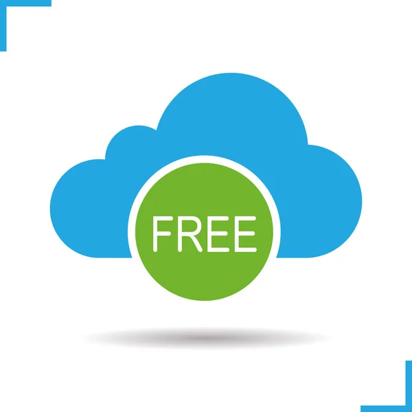 Cloud storage free access icon — Stock Vector