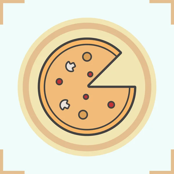 Pizzafarbensymbol — Stockvektor