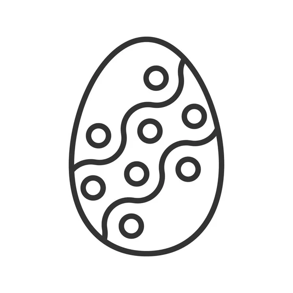 Œuf de Pâques icône linéaire — Image vectorielle