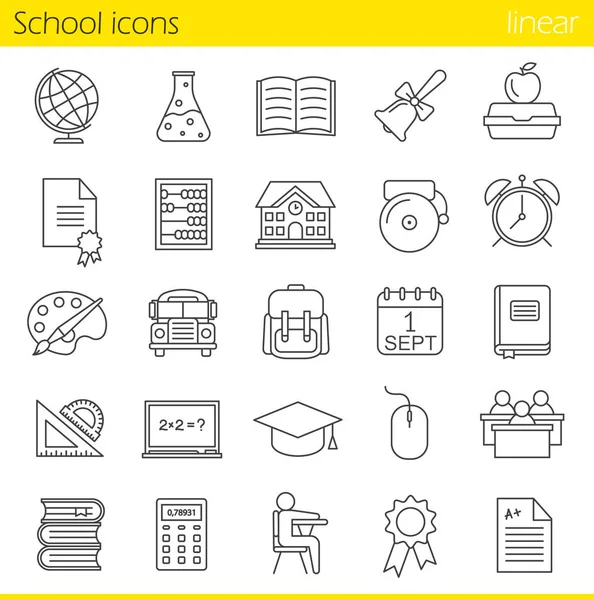 Conjunto de iconos escolares — Vector de stock