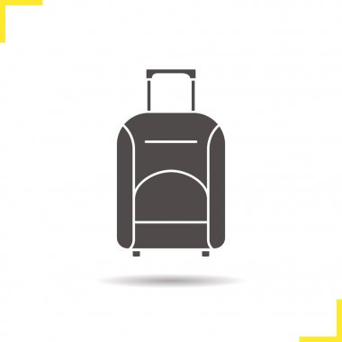 Bagaj bavul tekerlekleri simgesini