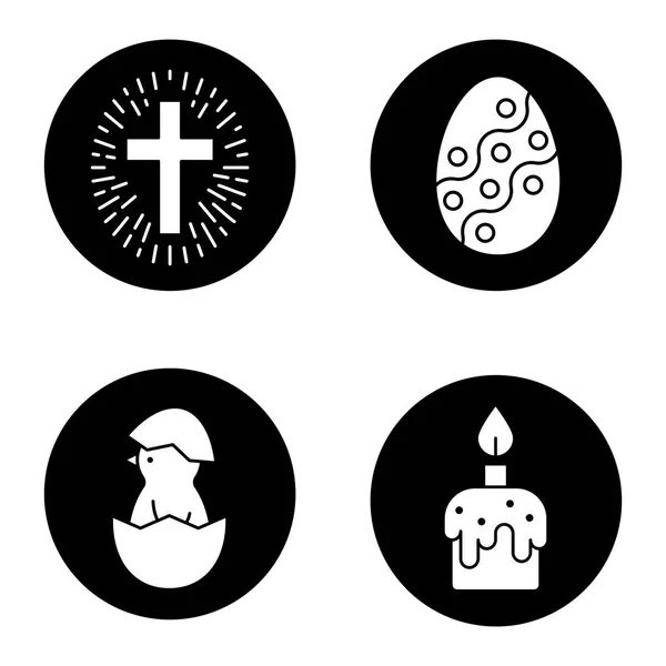 Easter icons set — Stock Vector