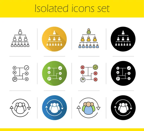 Conjunto de iconos de conceptos empresariales — Archivo Imágenes Vectoriales