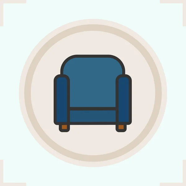 Armchair color icon — Stock Vector