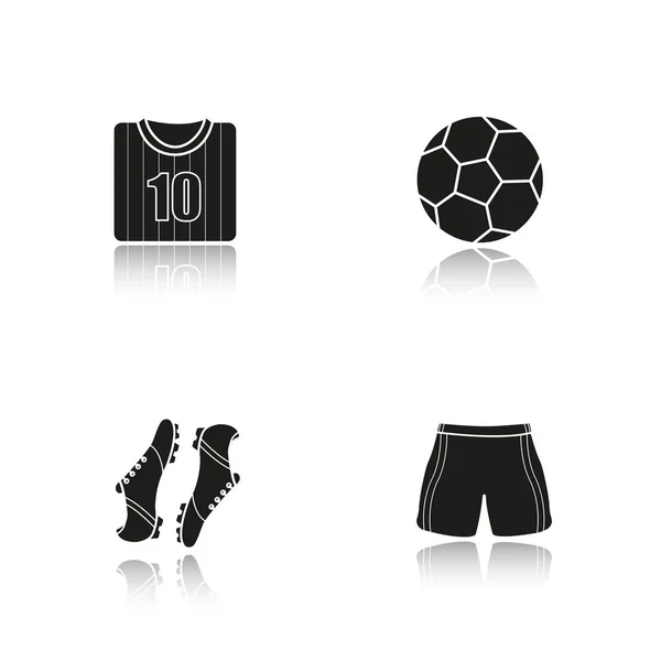 Fotboll droppe ikoner set — Stock vektor