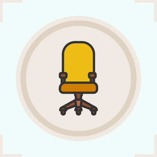 Icône de couleur de chaise d'ordinateur — Image vectorielle