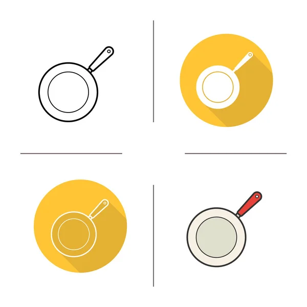 Сковороду значок — стоковий вектор