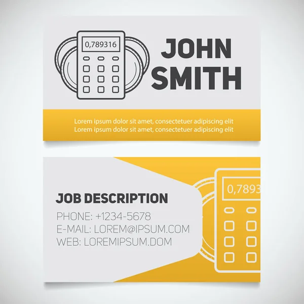 Business card utskriftsmall — Stock vektor