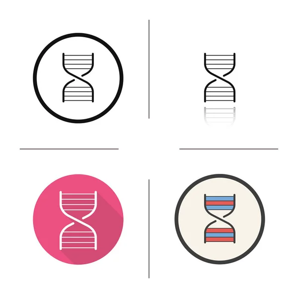 Ikona model łańcucha DNA — Wektor stockowy