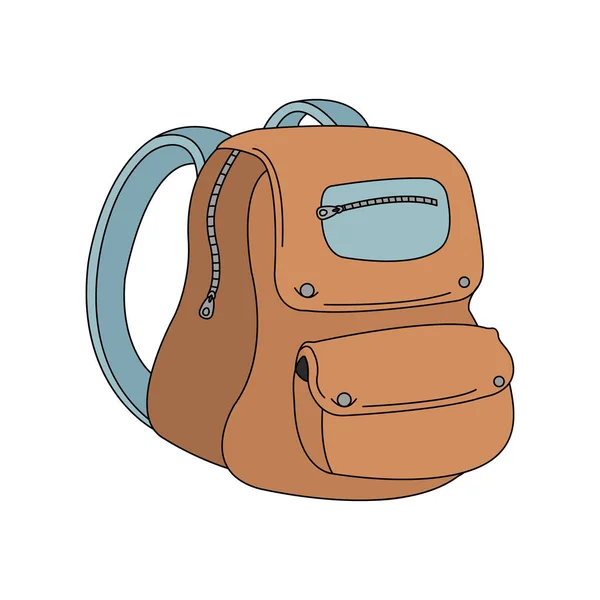 School backpack color icon — Stock Vector