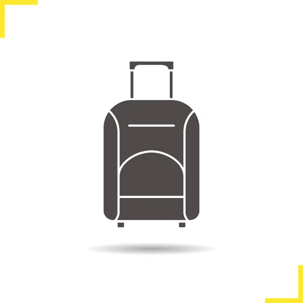 Bagaglio valigia su ruote icona — Vettoriale Stock