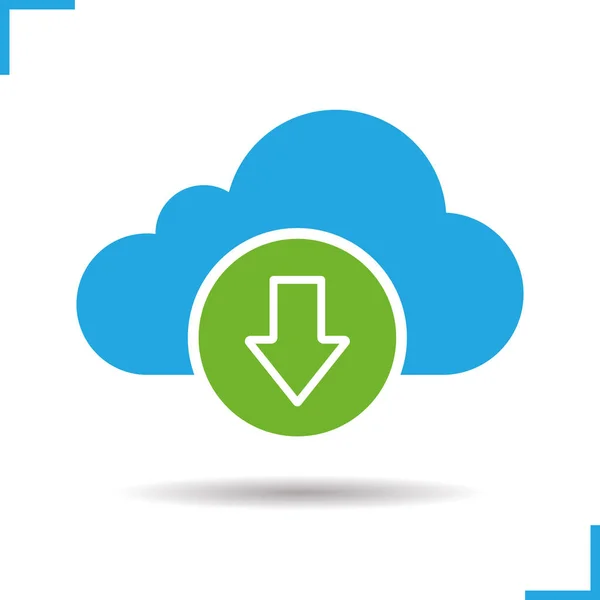 Cloud storage files download icon — Stock Vector