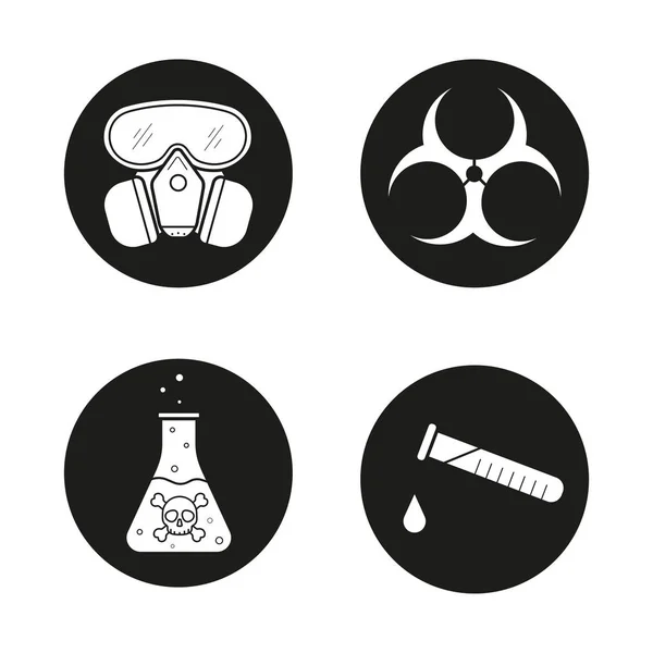 Набор иконок химической промышленности — стоковый вектор