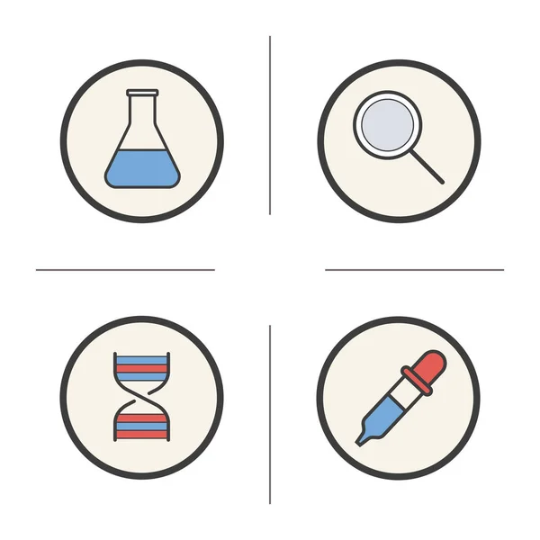 Chemische lab tools icons set — Stockvector