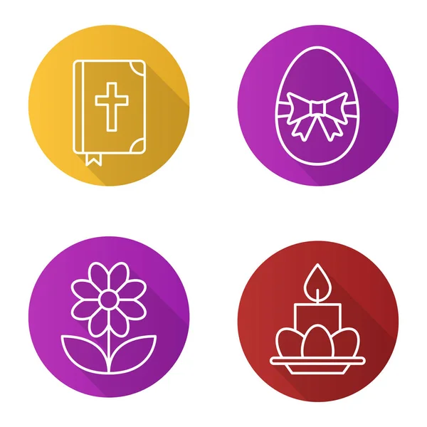Easter  icons set — Stock Vector