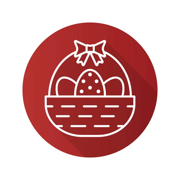 Easter basket pictogram — Stockvector