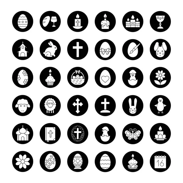 Easter icons set — Stock Vector