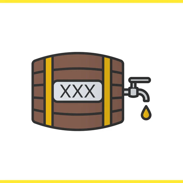 Alcohol wooden barrel icon — Stock Illustration Alcohol wooden barrel icon Vector Graphics