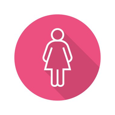 Kadın düz simgesi