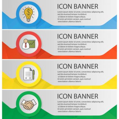 İş afiş şablonlar kümesi