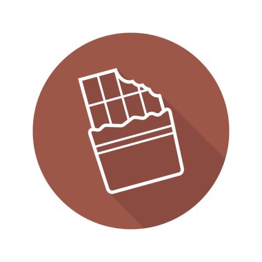 Çikolata düz simgesi