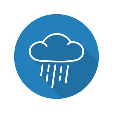 Yağmur düz simgesi