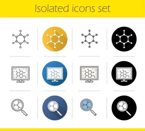 Conjunto de ícones de laboratório de ciência — Vetor de Stock
