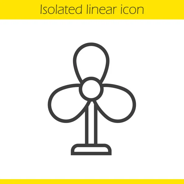 Icono lineal del ventilador — Vector de stock