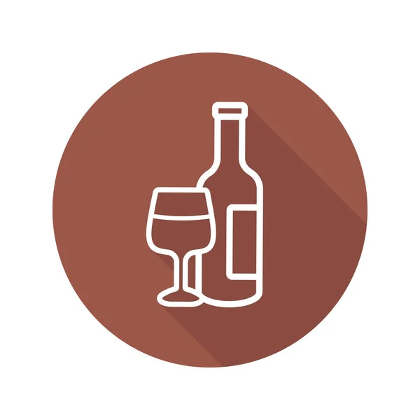 Wine flat icon — Stock Vector