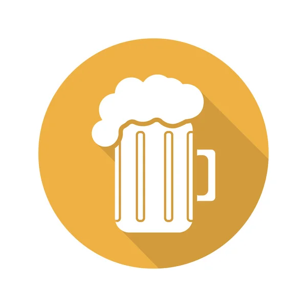 Bira düz simgesi — Stok Vektör