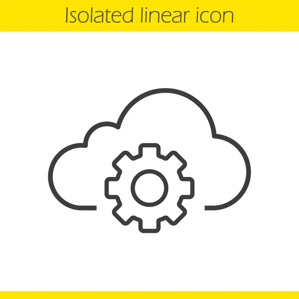 Ícone de configurações de armazenamento em nuvem — Vetor de Stock