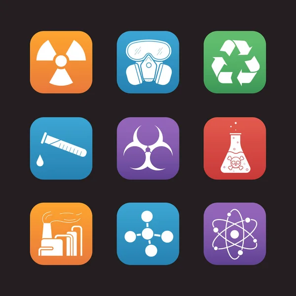 Industry icons set — Stock Vector