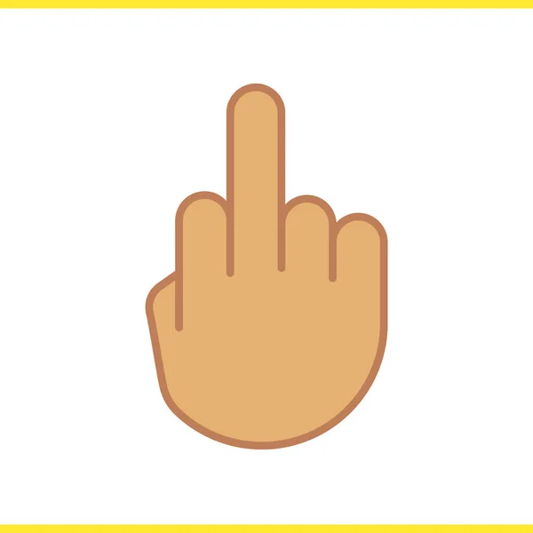 Middle finger up icon — Stock Vector