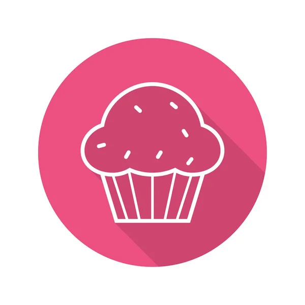 Muffin-Flach-Symbol — Stockvektor