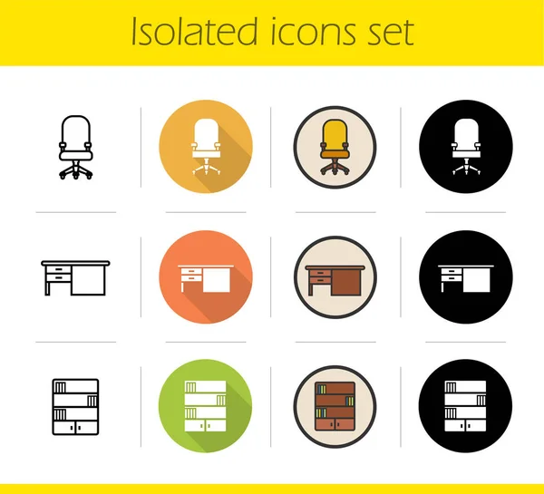 Conjunto de iconos de muebles — Archivo Imágenes Vectoriales