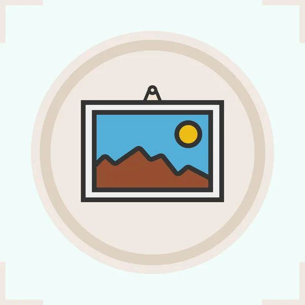 Pintura de pared icono de color — Vector de stock