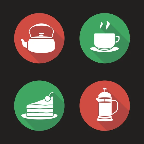 Conjunto de iconos de té — Vector de stock