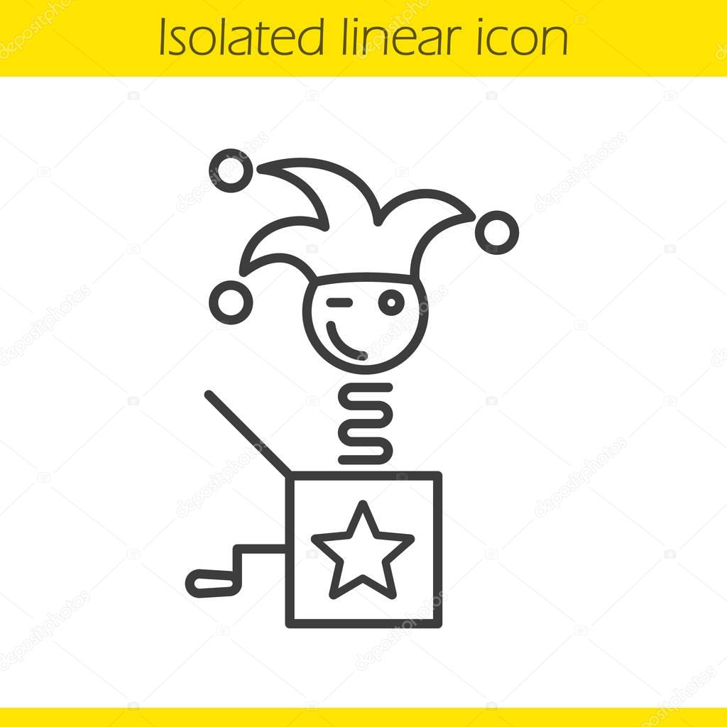 Jack in box linear icon, vector illustration