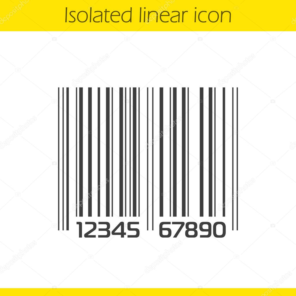 Bar code linear icon, vector illustration
