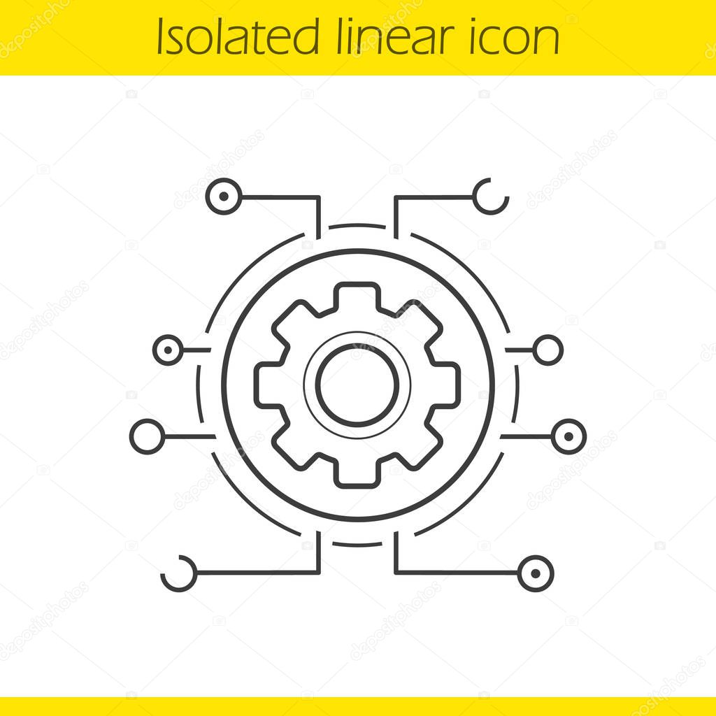 Settings digital linear icon