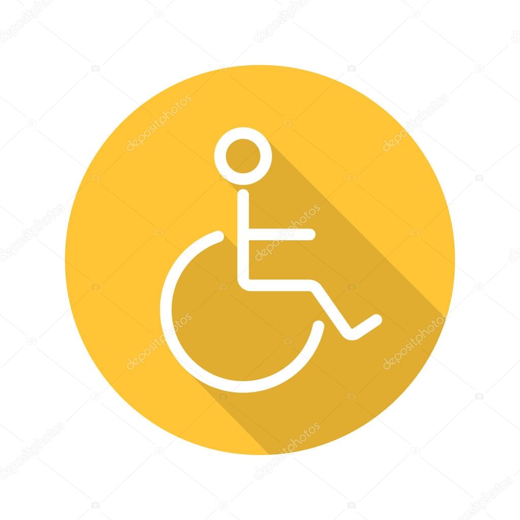 Wheelchair flat icon